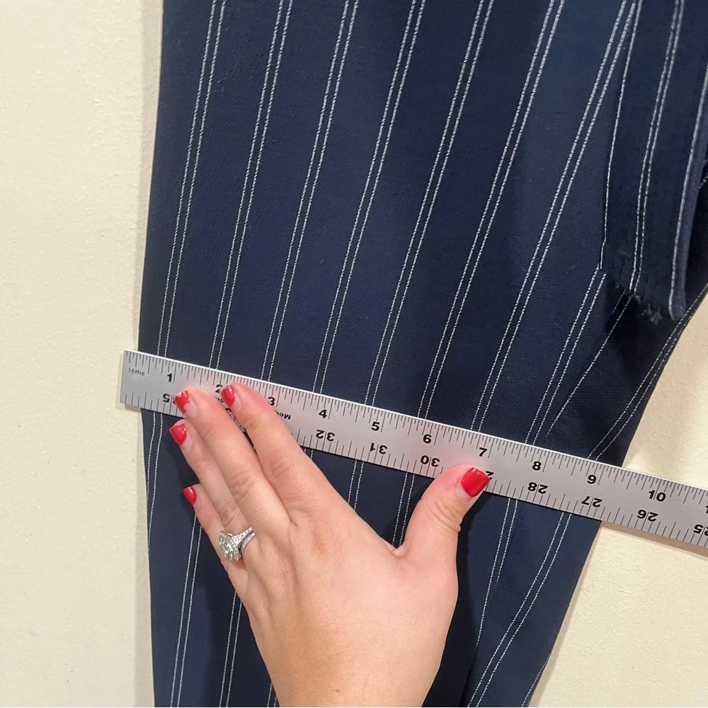 NWT Aritzia Wilfred Tie-Front (Jallade) Pant size 4 striped navy & white - Picture 6 of 12